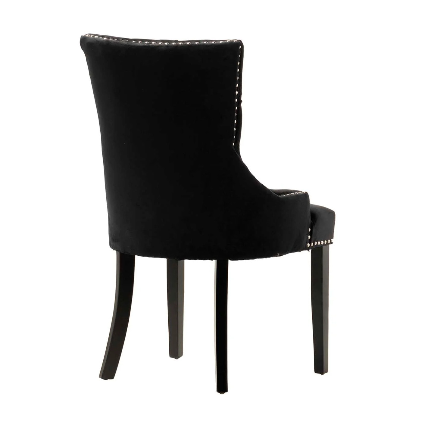 Silla Tachuelas Velvet Negra Harpers 56x62x96cm