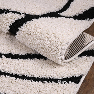 Tapis shaggy tissé motif géométrique DASO