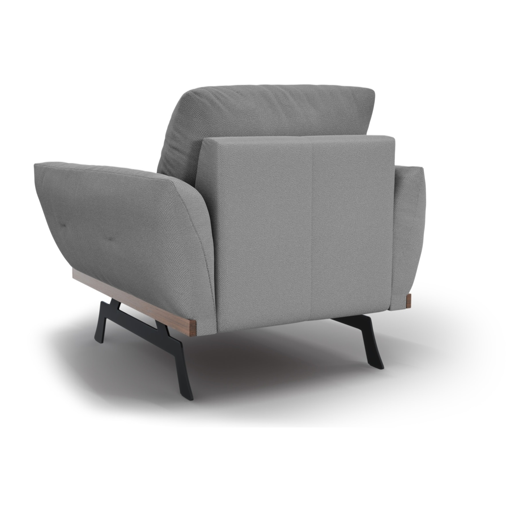 Fauteuil "Olivier" en tissu structurel gris