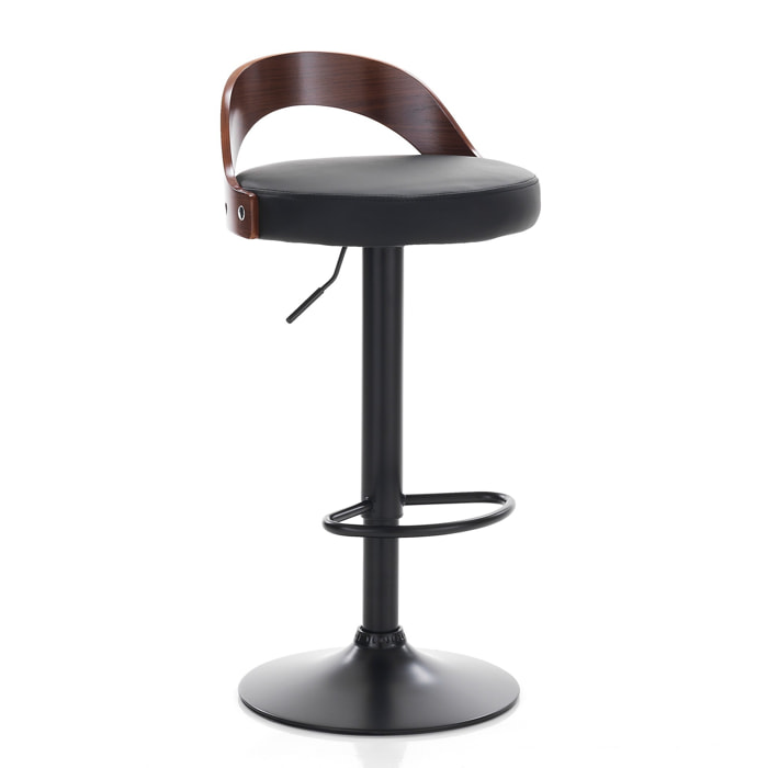 Tomasucci Ensemble de 2 tabourets RUBEN en bois foncé