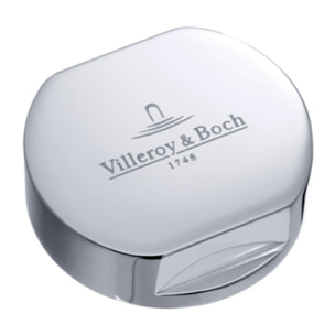 Bouton pour mécanisme 2 cuves, VILLEROY & BOCH en laiton finition chromé