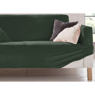 Copripoltrona Elasticizzato In Tinta Unita Effetto Velluto Modello Morbidissimo Colore Verde