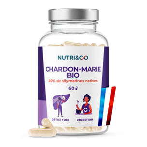 Nutri&Co Chardon-Marie BIO Détox Foie Colon Intestins - 60 gélules