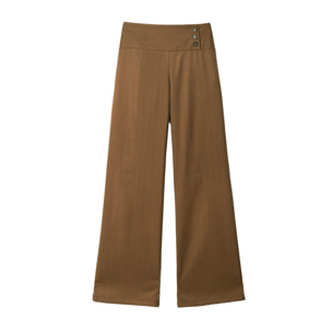 Pantalón largo de mujer recto de rayas