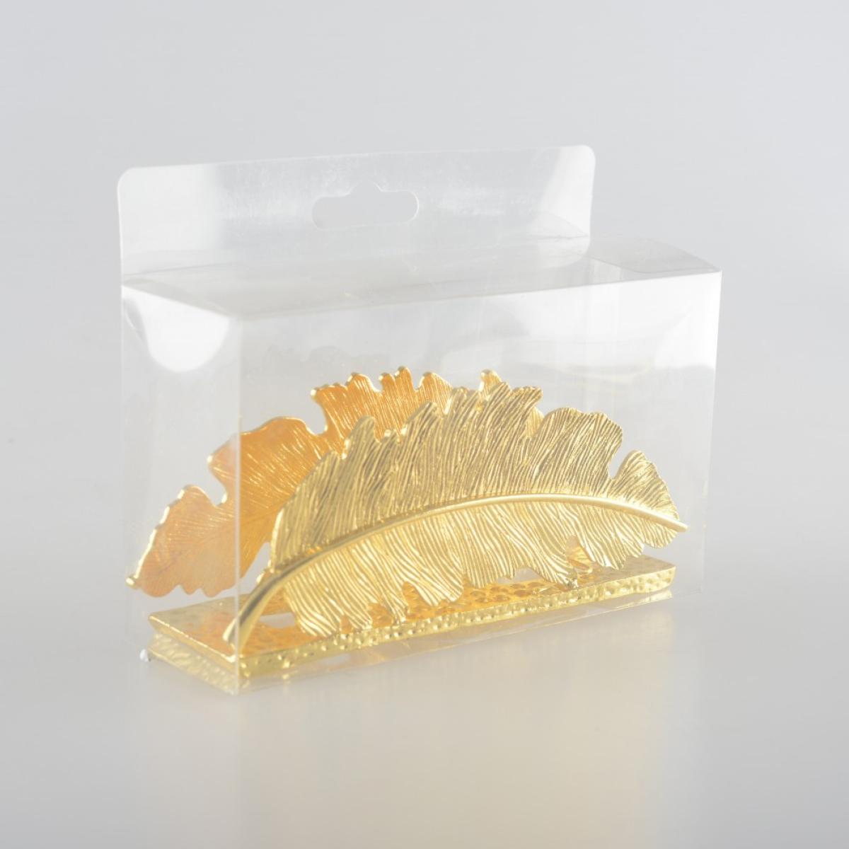 Porte serviettes feuille doree
