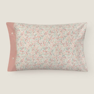 Funda de almoha algodón flores Crepat color rosa 100% Algodón