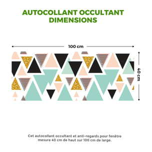 Adhésif Film Fenêtre Anti Regard Occultant - TRIANGLES SCANDINAVES