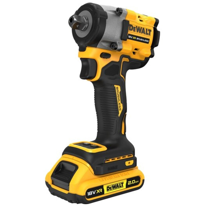 Boulonneuse à chocs 1/2' XR 18V brushless - DEWALT - avec 2 batteries 18 2.Ah - chargeur - TSTAK - DCF922D2T-QW