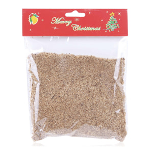 DAM  Decorazione Merry Christmas 100 grammi 18x2x25cm. Beige