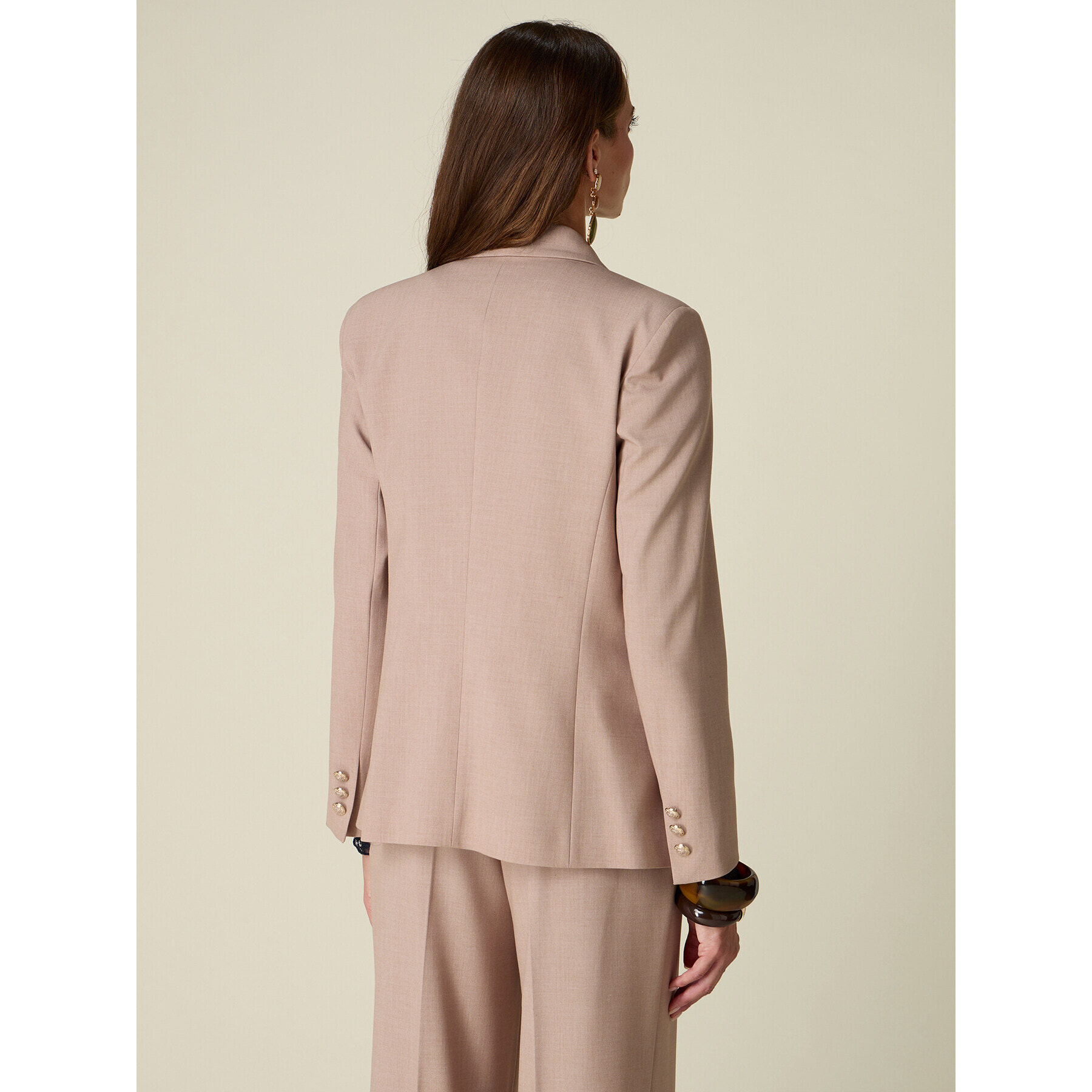 Oltre - Blazer doppiopetto con bottoni araldica - Beige