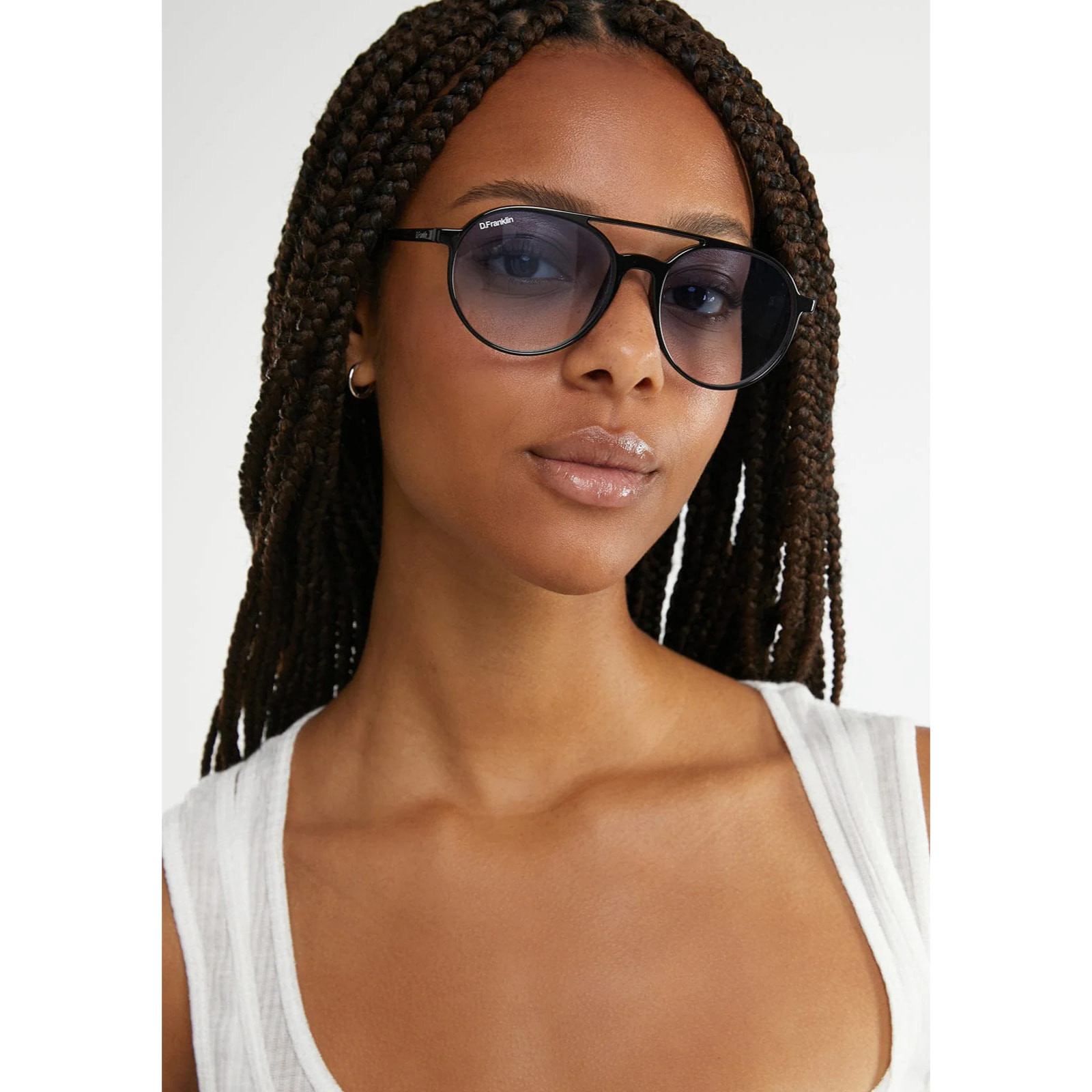 Gafas de Sol America Round Black / Grad Blue D.Franklin