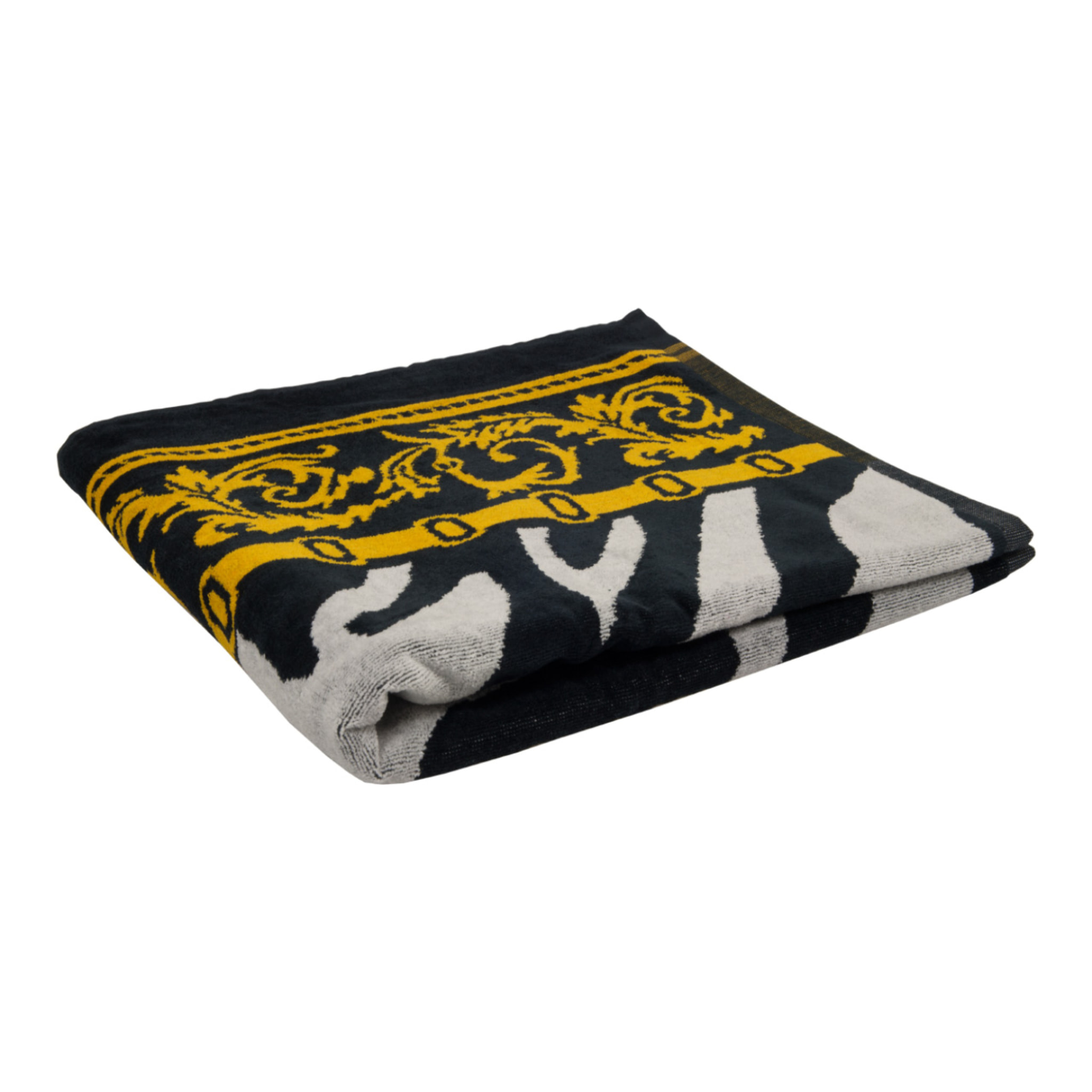 Telo Mare Spugna Jacquard Spiaggia Disegno Zebra