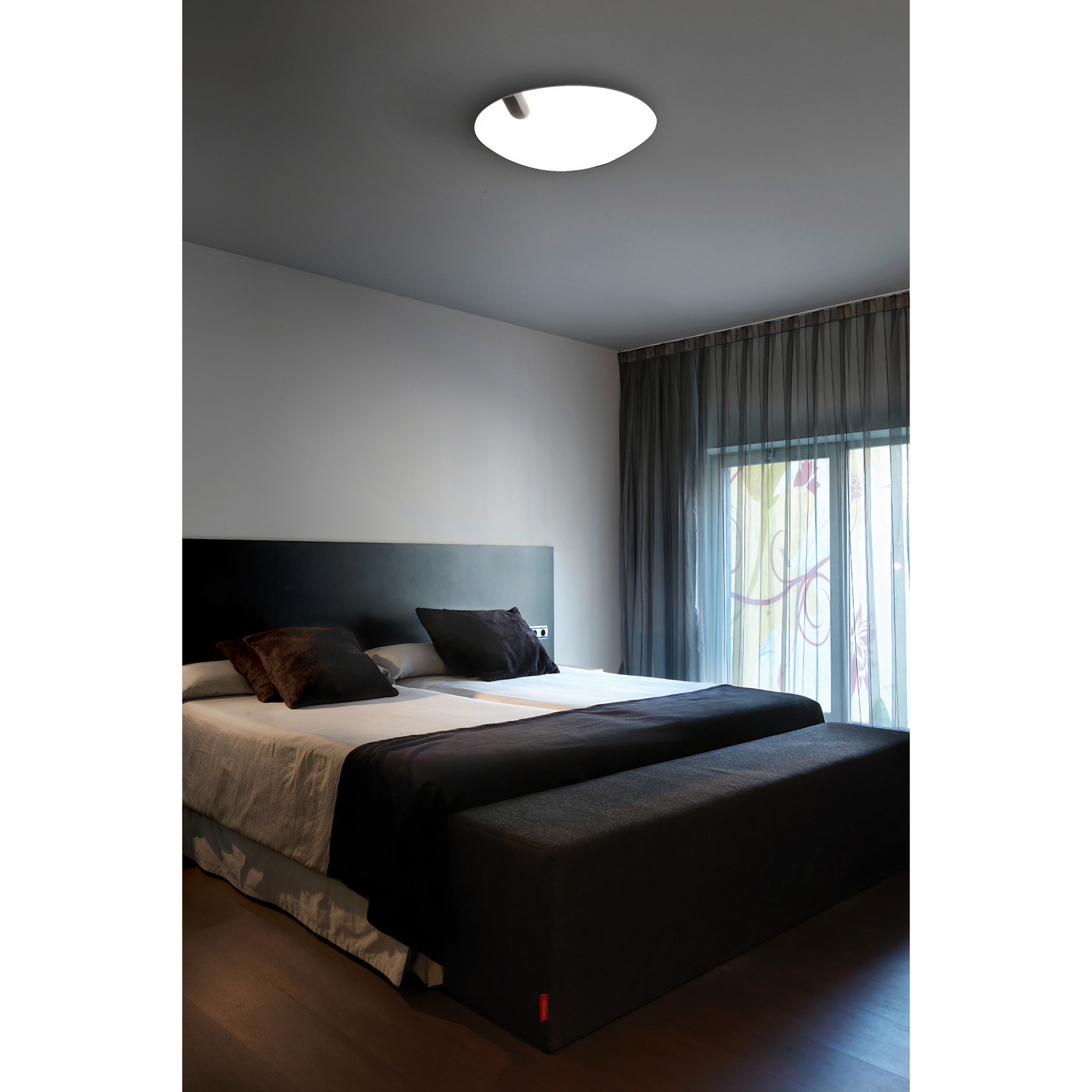 LEDS C4 Plafon Clip Ø500 Mm Led 16,6W 3000K Cromo 935Lm