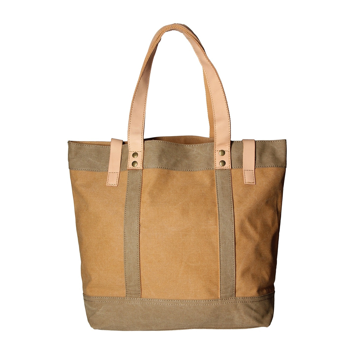 Borsa a mano unisex - Modello Maura - Canvas e pelle - 38.0 x 37.0 x 16.0 cm
