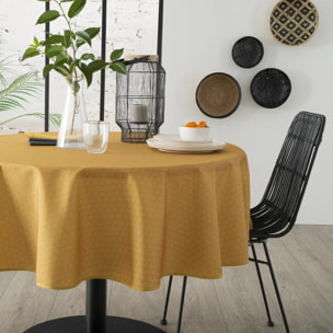 Nappe anti-tache "Etnik" - jaune ocre - D180 cm