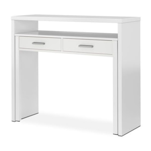 Mesa de escritorio extensible Bureau Blanco Artik (Blanco Mate)