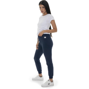 Pantalón de mujer de algodón sin forro polar con puños Leone Basic