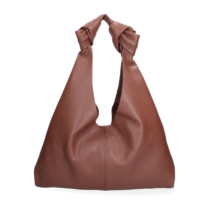 Borsa a spalla da donna In Vera pelle Made in Italy 40x42x2 cm