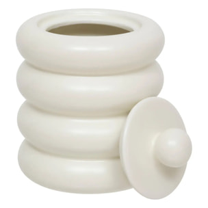 Boîte déco "Mike" céramique blanc 14,711,2cm