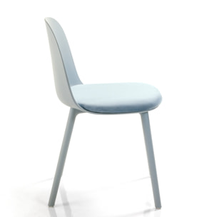 Tomasucci Lot de 4 Chaises JADE BLEU CLAIR