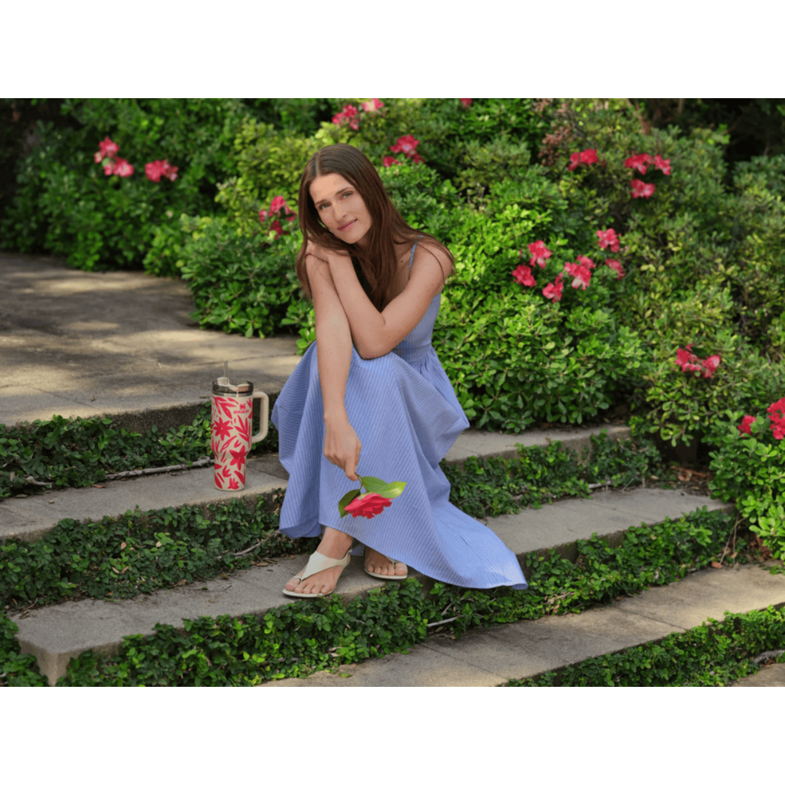 Botella de agua Isotermica - 1,18L - QUENCHER® H2.O FLOWSTATE™ TUMBLER - Resort Floral