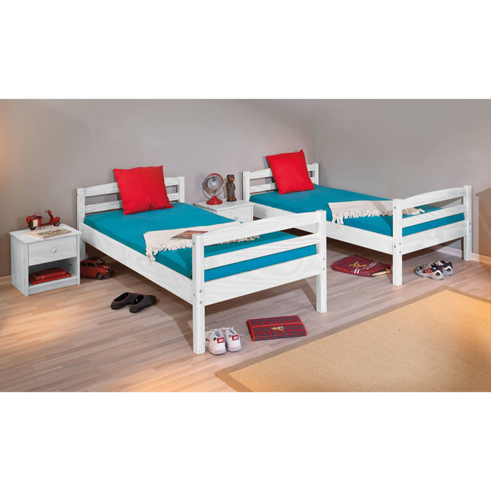 Letto a castello divisibile in 2 letti singoli, 102 x 148 x 210, Bianco