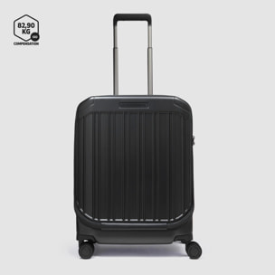 Piquadro Valise cabine à 4 roues avec porte-ordinateur, ports USB et USB Type-C et doublure lavable amovible
