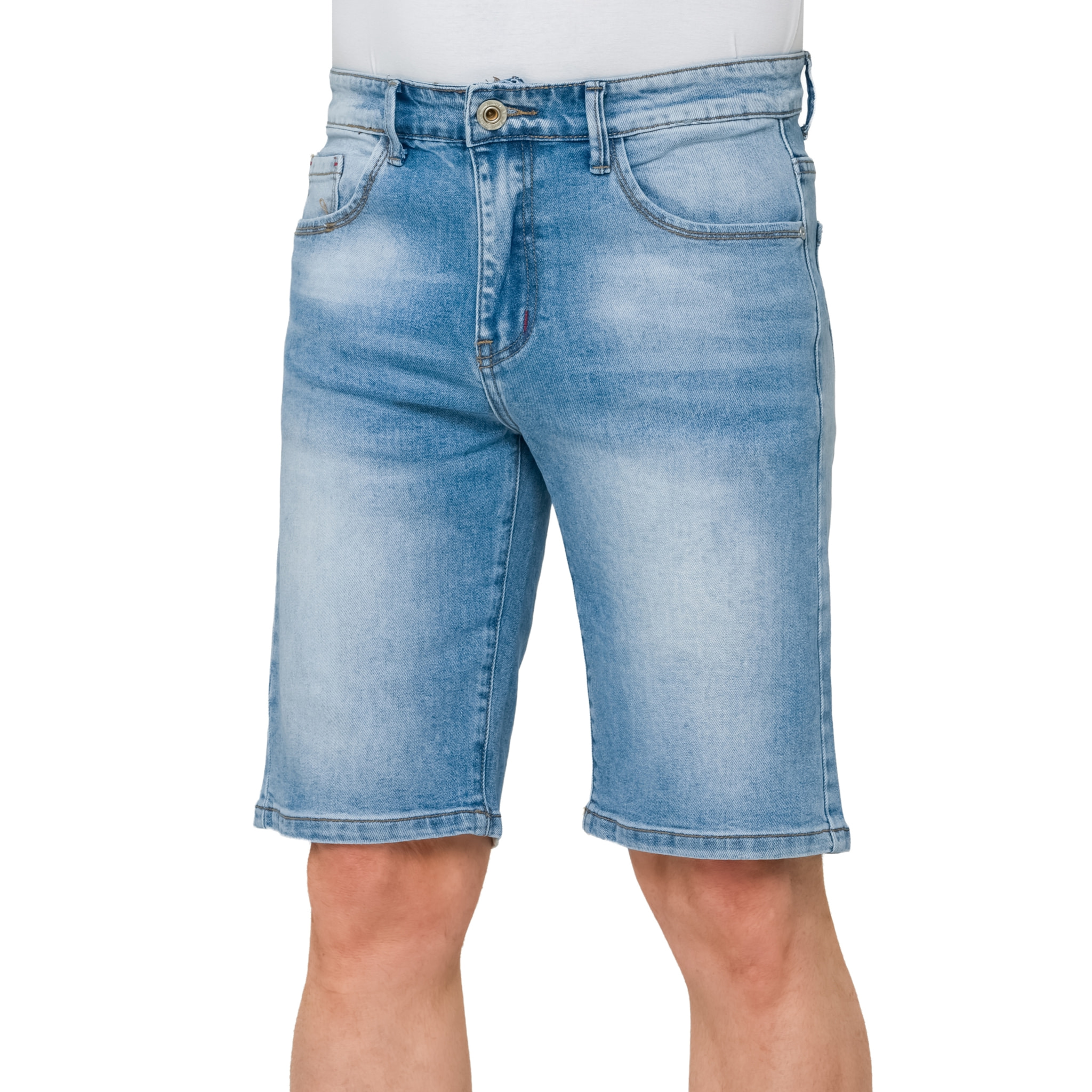 Bermuda denim Sierra 5 tasche blu chiaro