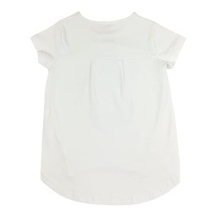 TSHIRT JERSEY BIANCO STAMPA NINFA