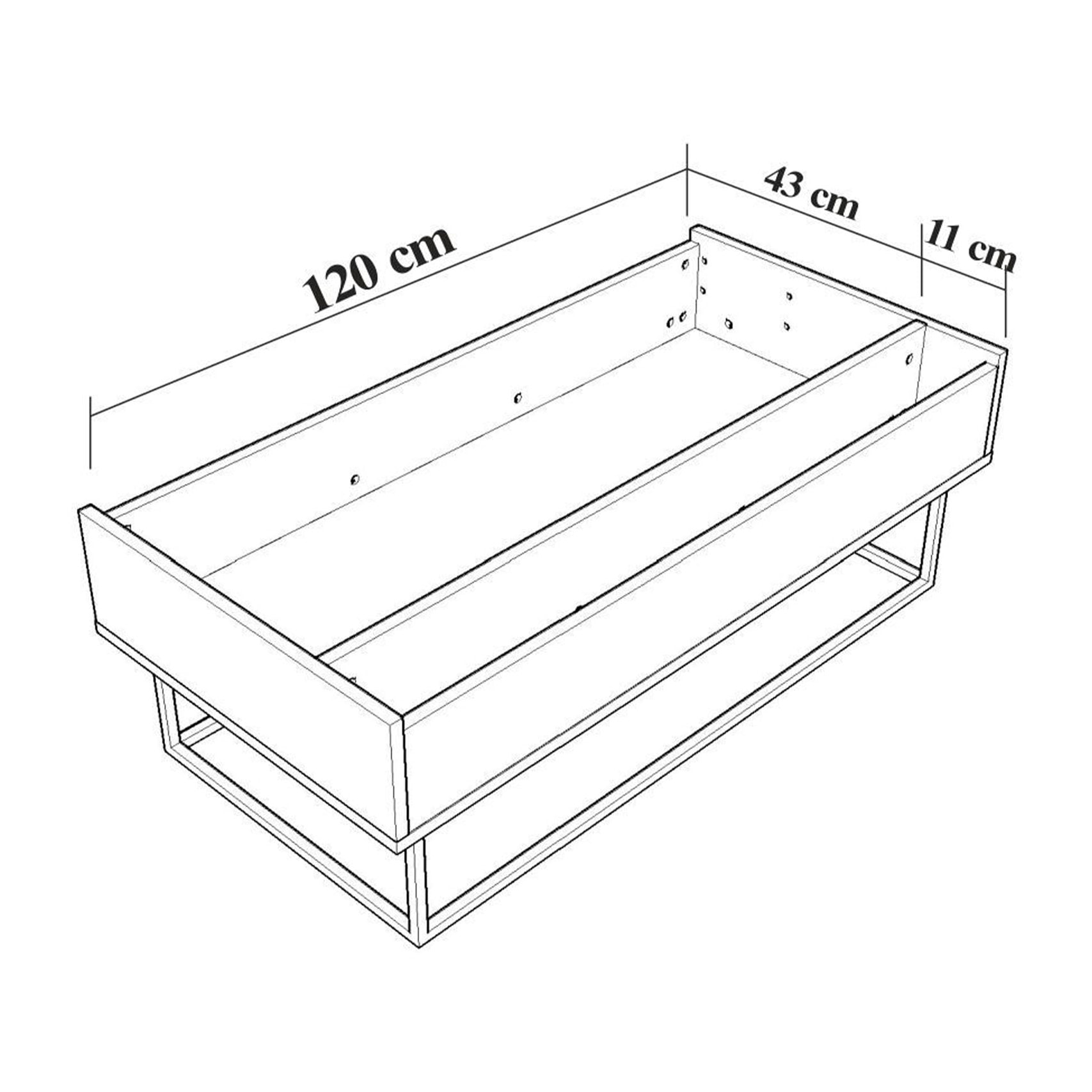 Mesa de centro estructura de metal wellhome.