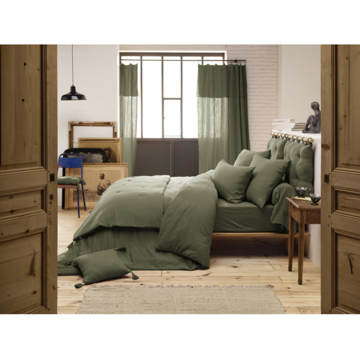 Pack housse de couette "Gaïa" "Gaze de Coton" 4 Pièces - Gaïa Romarin