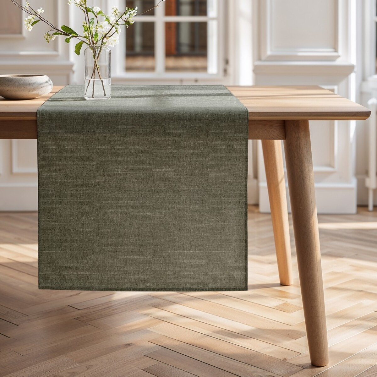 Chemin de table INDRA VERT MOUSSE