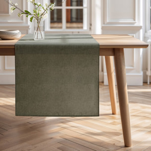 Chemin de table INDRA VERT MOUSSE