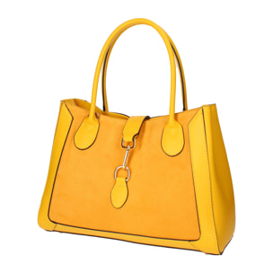 Borsa a mano Jordana da donna In Vera pelle Made in Italy 35x25,5x15 cm