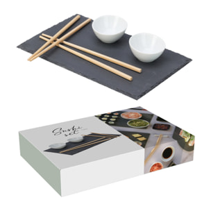 Juego de sushi amuse: 7 piezas rectangulares de 1kg en caja transparente