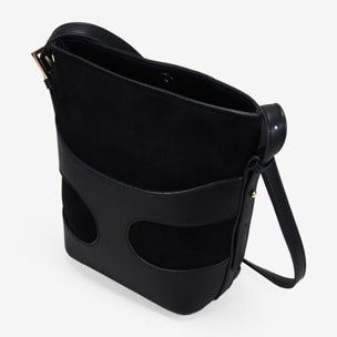 Bolso bandolera negro con cierre imán