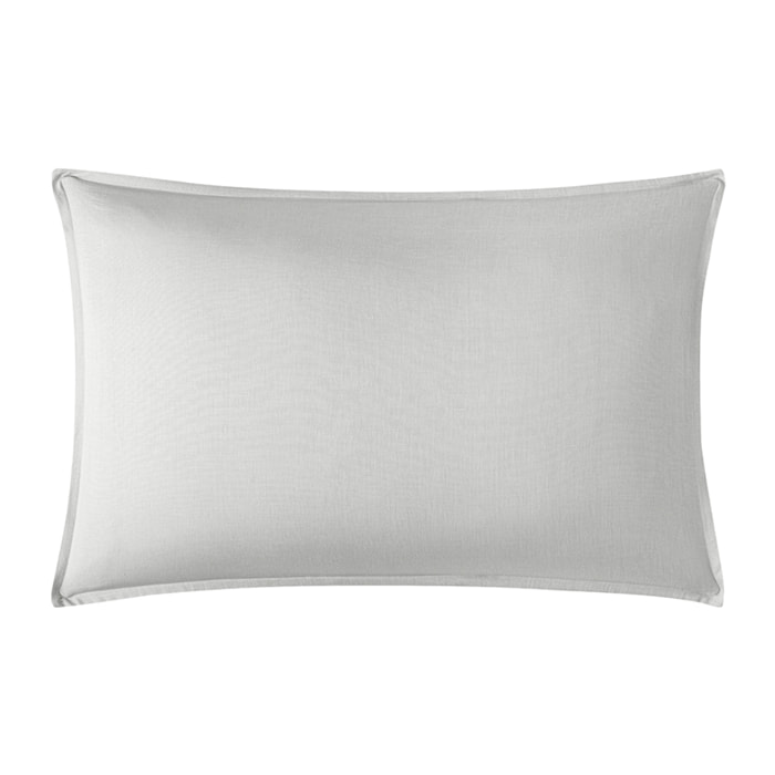 Taie d'oreiller unie en lin lavé, Made in France, NOUVELLE VAGUE , Bleu clair