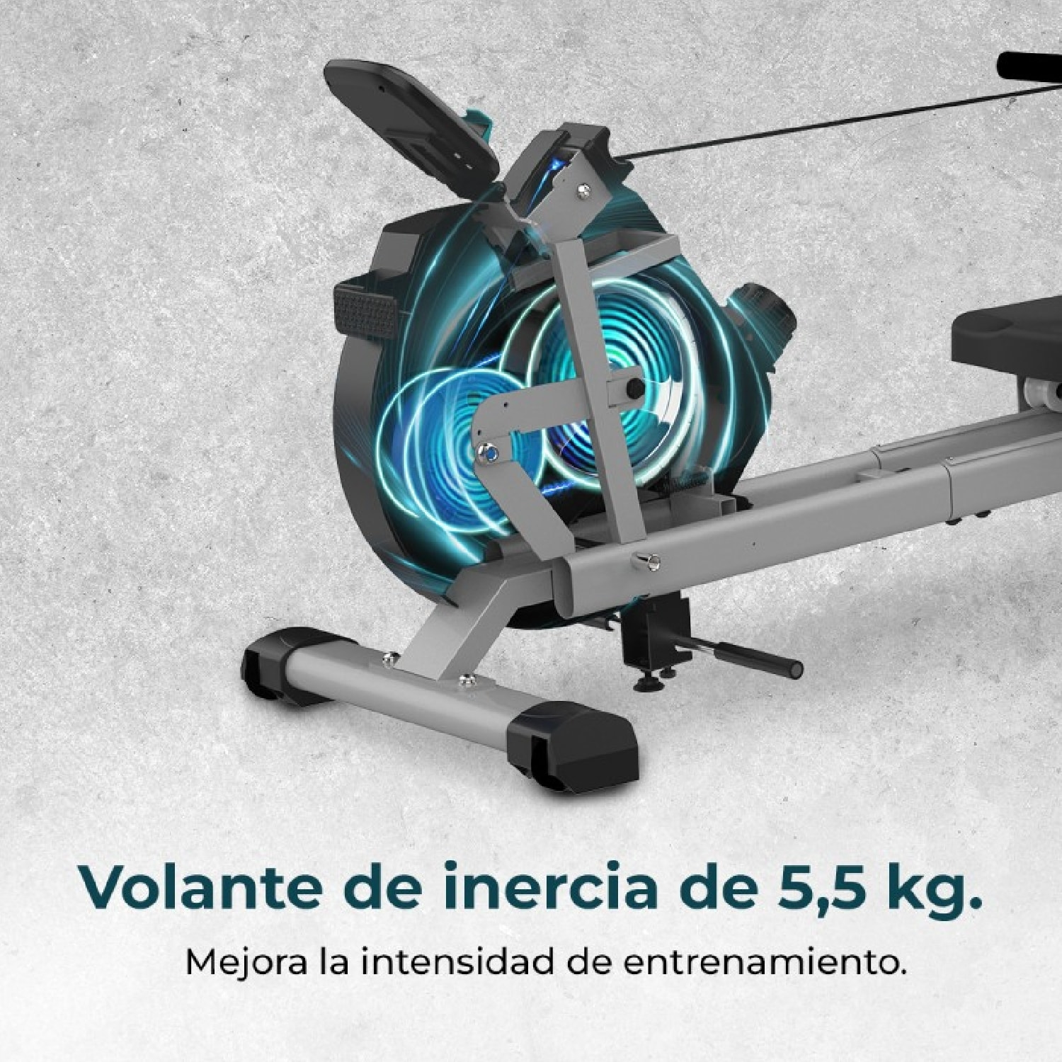 Cecotec Máquina de Remo Plegable DrumFit Rower 5500 Regatta. Sistema de Resisten