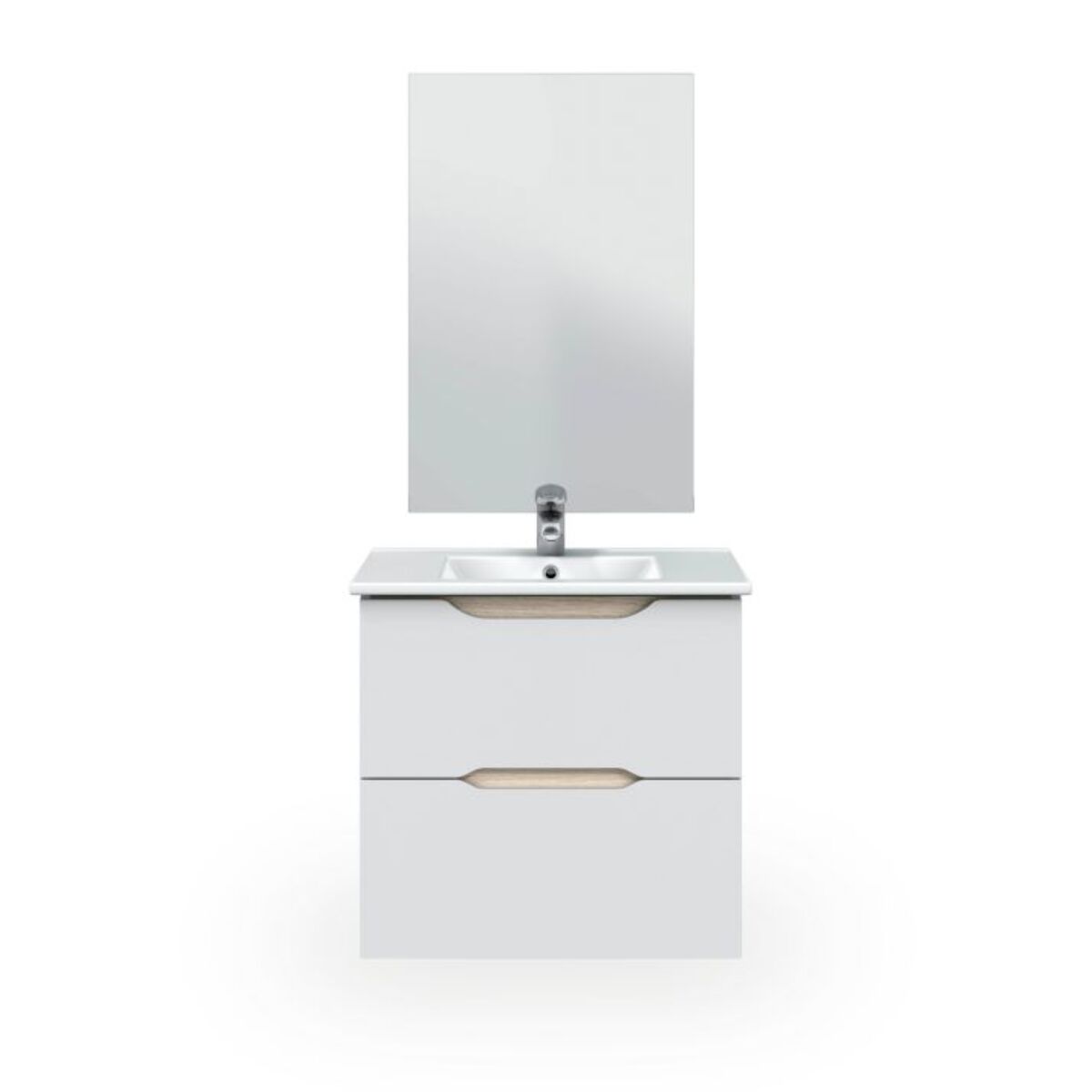 Mueble de baño Nexa con espejo Blanco - Roble