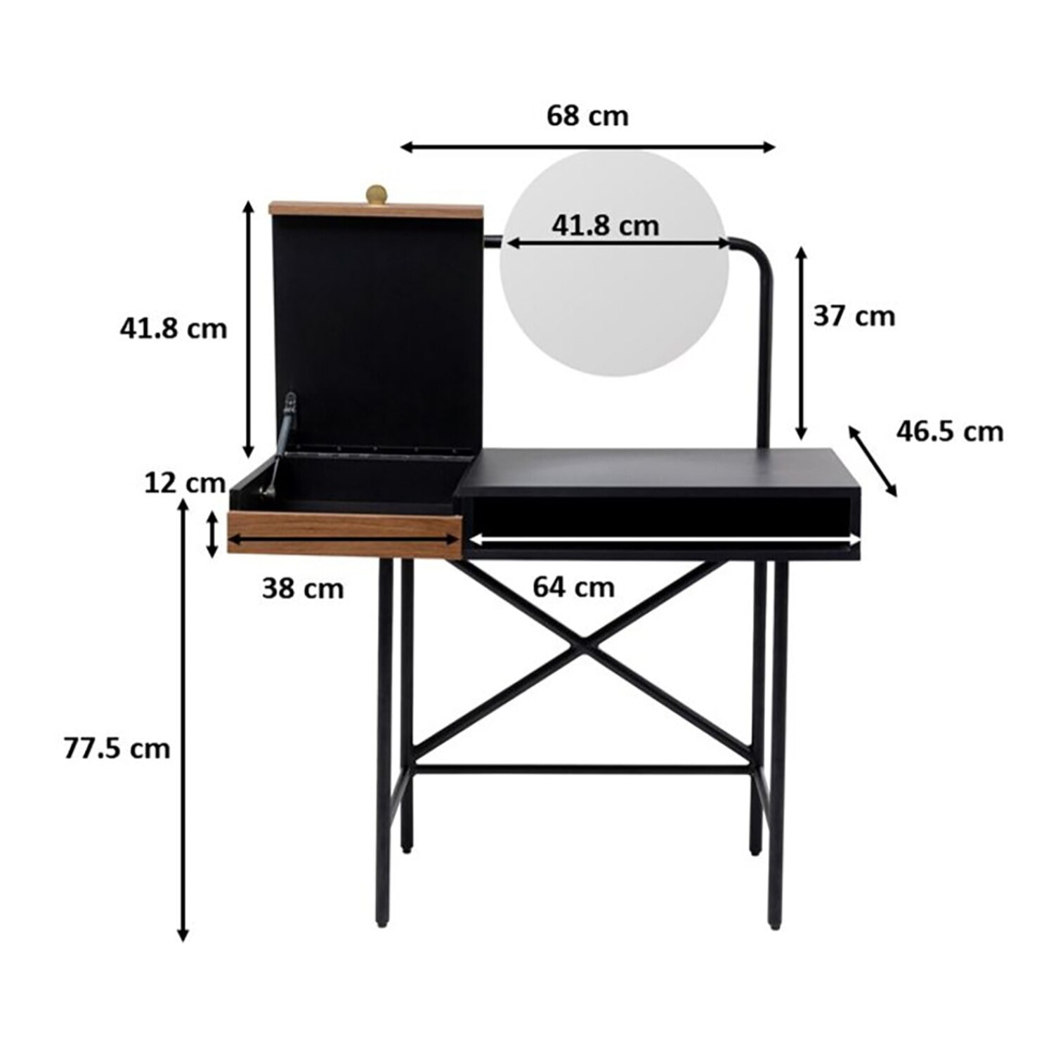 Coiffeuse Vanity 103x48cm Kare Design