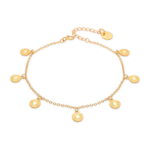 Pulsera acabada en oro amarillo de 18K