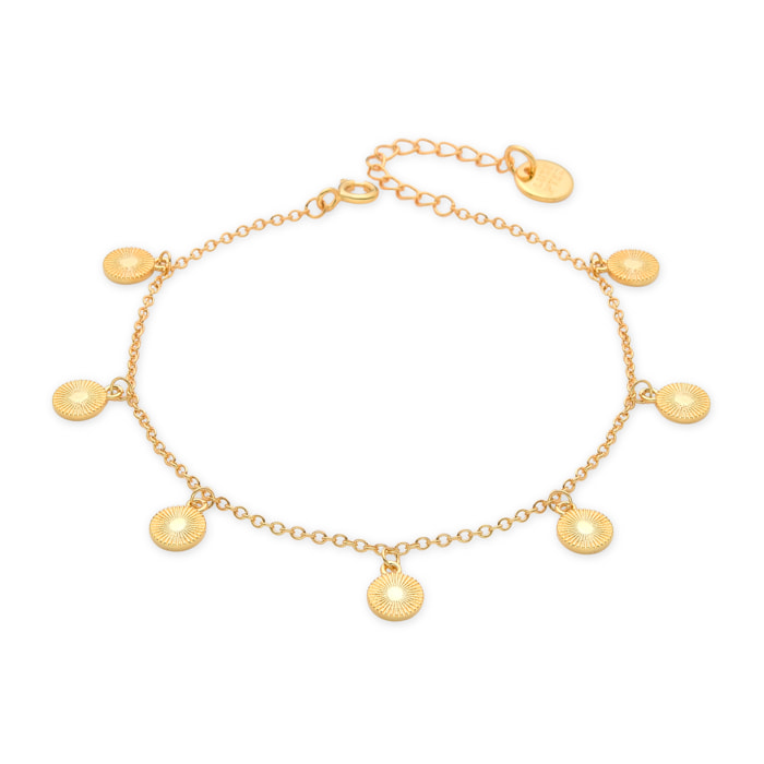 Pulsera acabada en oro amarillo de 18K