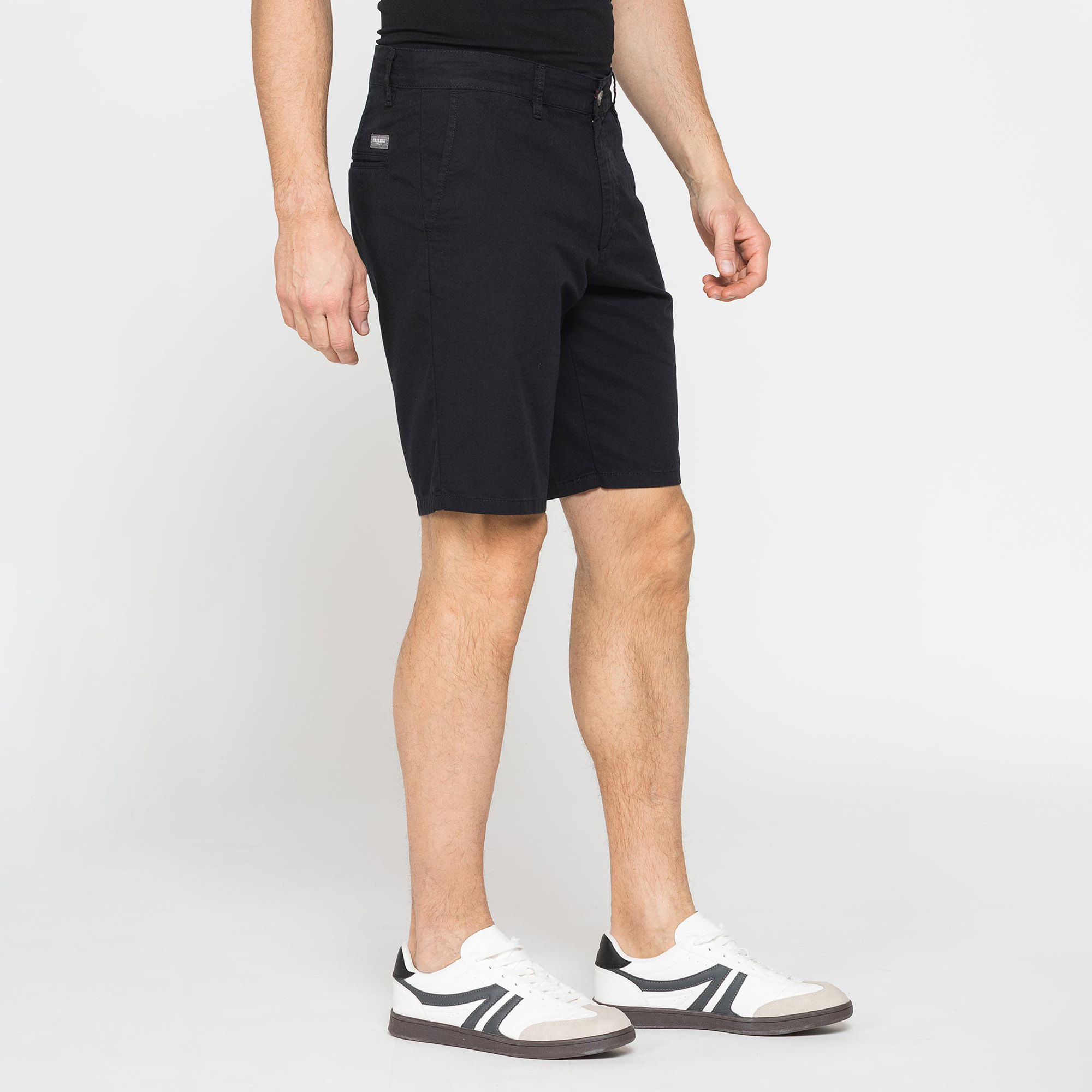 PANTALONE CORTO CHINO IN LEGGERA GABARDINA DI COTONE