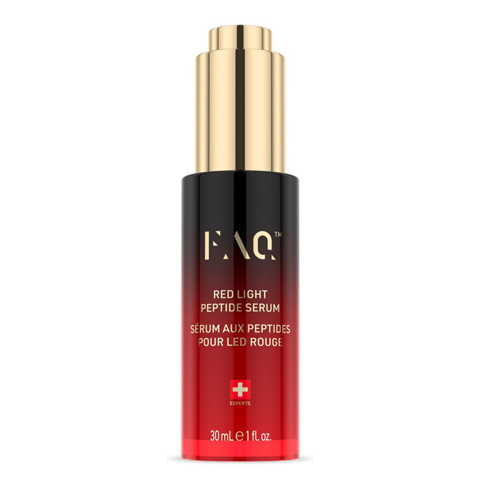 FAQ™ Red Serum Light Peptide - Sérum aux Peptides pour LEDs rouges 30ml - Jonquille de mer, Acide Hyaluronique, Thé Vert et Cica