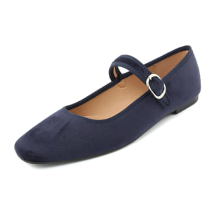 Ballerine Donna colore Blu-Altezza tacco:1cm