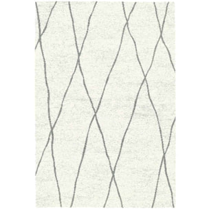 Tappeto Moderno Soggiorno Salotto Crema Grigio