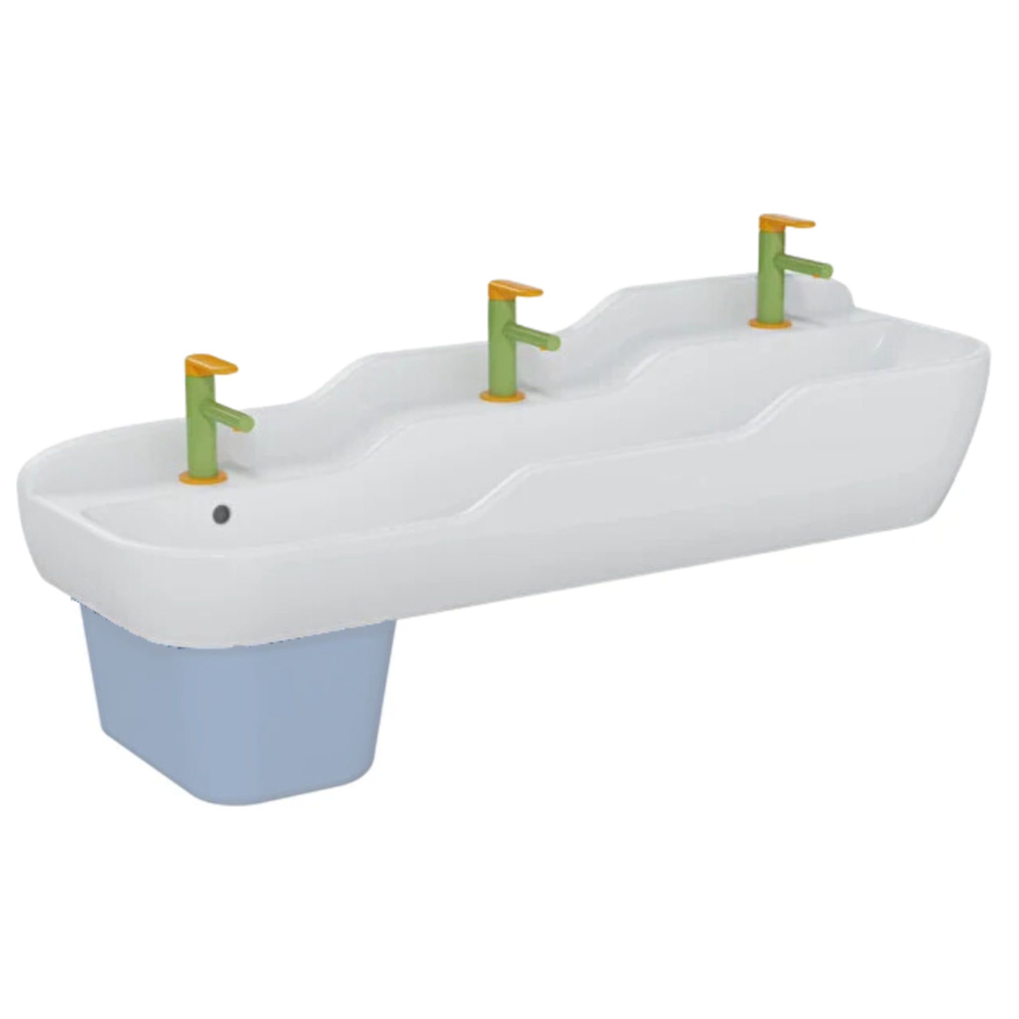 Lavabo pour enfant VITRA Sento Kids 125 cm 3 hauteurs avec trop-plein