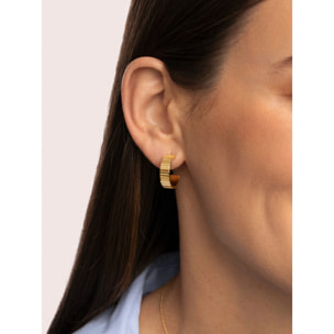 Orecchini Gear  in Acciaio Placcato Oro