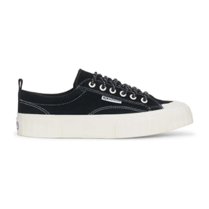 Sneakers Superga Uomo/Donna Nero 2630 STRIPE SUEDE CONTRAST STITCHING