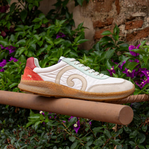 Zapatos N5435A MULTI MATERIAL CREAM/OROEL color Cream